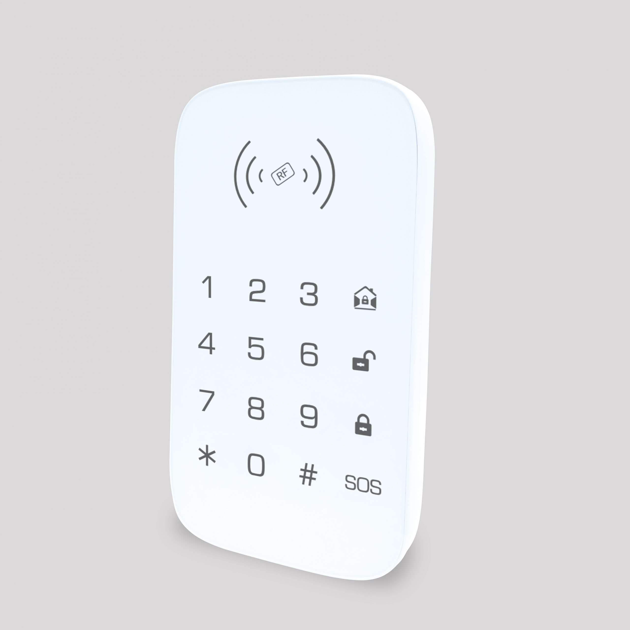 White Alarm Keyboard for Home